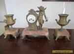 Antique French Mantel Garniture Clock Set for Sale