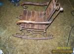 very rare child rocking chair metal and wood for Sale