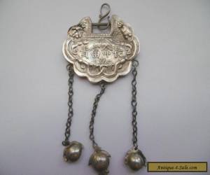 Item LOVELY RARE ANTIQUE SOLID CHINESE SILVER RATTLE BELL for Sale