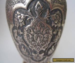 Item Exceptional Fine Quality Antique Persian Islamic Solid Silver Vase  for Sale