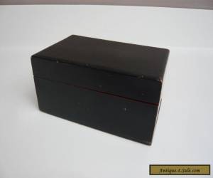 Item Vintage Small Black Wooden Box for Sale