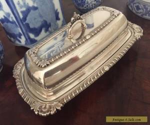 Item Butter Dish Vintage Silver Plate Pilgrim 73 1940s Antique Glass for Sale