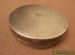 antique sterling silver hand engraved circular compact vanity case box for Sale