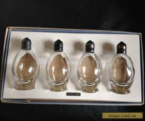 Item ANTIQUE FOUR STERLING SILVER  SALT & PEPPERS SHAKERS in ORIGINAL BOX USA for Sale