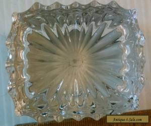Item Vintage antique German silver lidded glass dresser vanity box Edwardian for Sale