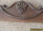 Antique Wood  Dresser Harp Base Crown Victorian Parts Fancy Carved Walnut Veneer for Sale