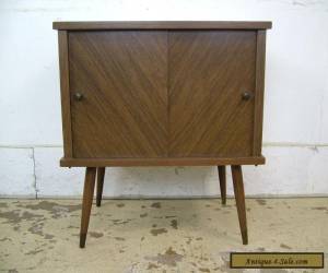 Item Vintage 1950s Mid Century Modern Cahir Side Sliding Door Record Cabinet Eames for Sale