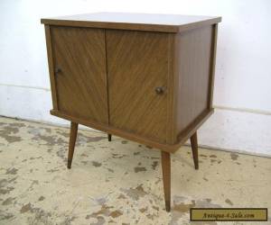 Item Vintage 1950s Mid Century Modern Cahir Side Sliding Door Record Cabinet Eames for Sale