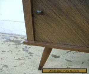 Item Vintage 1950s Mid Century Modern Cahir Side Sliding Door Record Cabinet Eames for Sale