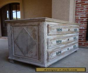 Item Large Antique French Neoclassical Painted Chest of Drawers Cabinet Table Wood  for Sale