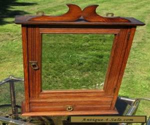 Item Antique Massive Oak medicine bathroom Cabinet Beveled Glass mirror Wood for Sale