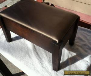 Item Antique Footstool Walnut Wood Mission Style Early 1900's for Sale