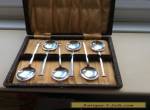 SET OF 6 MAPPIN & WEBB COFFEE SPOONS TEASPOONS SOLID SILVER SHEFFIELD 1929 for Sale