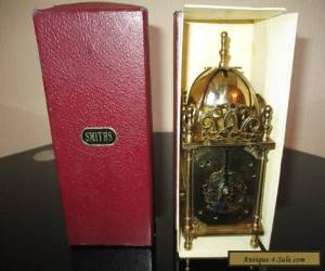 Item VINTAGE SMITHS BRASS LANTERN MANTLE CLOCK AND ORIGINAL BOX FOR REPAIR for Sale