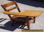  Antique School Desk Chair wood tiger oak Mission Style Americana for Sale