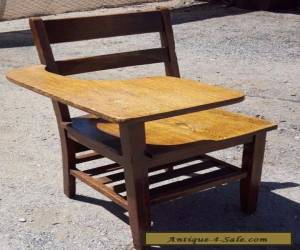 Item  Antique School Desk Chair wood tiger oak Mission Style Americana for Sale