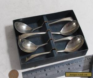 Item ANTIQUE? VINTAGE SILVER PLATE CUTLERY SET 4 BOXED SPOONS LADLE STYLE for Sale