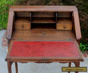 Item Antique French Oak Louis XV Fall Front Writing Desk Bureau Secretary PETITE for Sale