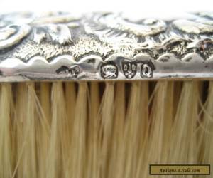 Item VICTORIAN SOLID SILVER BACKED DRESSING TABLE BRUSH - Chester, 1899 for Sale