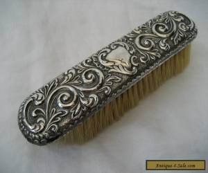 Item VICTORIAN SOLID SILVER BACKED DRESSING TABLE BRUSH - Chester, 1899 for Sale