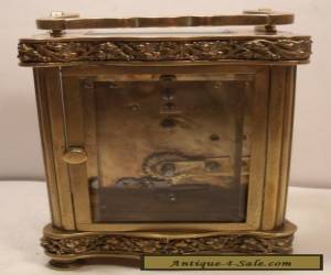 Item Antique French 8 Day Movement Carriage Clock With Case for Sale