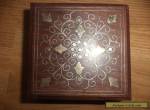  inlaid brass on  wooden box   for Sale