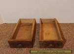 Lot of 2 Antique Vintage Long Wood Drawers w/ knobs - Cabinet - Desk - Display for Sale