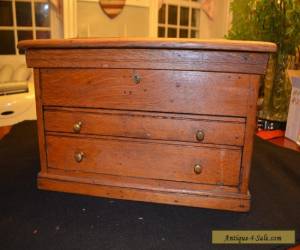 Item Antique Oak Hand Made Raised Panel Watch Maker's Cabinet for Sale