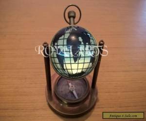 Item Antique Vintage Brass Desk Clock With Compass Vintage Collectible Decor for Sale