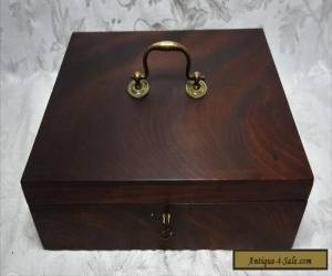 Item Antique 19th Century Mahogany Document Box Working Lock And Key for Sale