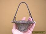 RARE ANTIQUE VICTORIAN VINTAGE HAND MADE STERLING SILVER BASKET 144 GR NOT SCRAP for Sale