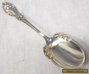 Item Beautiful OLD Antique VICTORIAN STERLING SILVER SERVING SPOON Scroll Design for Sale