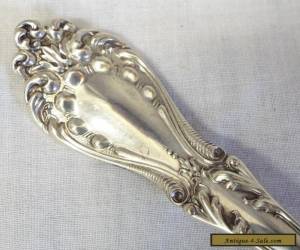 Item Beautiful OLD Antique VICTORIAN STERLING SILVER SERVING SPOON Scroll Design for Sale