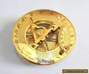 Item Nautical Brass Sundial Compass, Antique Brass Vintage Camping Hiking Compass for Sale