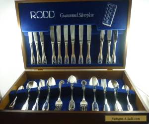 Item Exquisite Vintage Silver  44Pce Rodd  Cutlery Set in Box for Sale