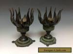  A Pair Rare Chinese Bronze Statue--Lotus sets  for Sale