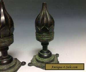 Item  A Pair Rare Chinese Bronze Statue--Lotus sets  for Sale