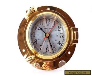 Item VINTAGE SHIP'S TIME BRASS PORTHOLE CLOCK JAPAN MOVEMENT for Sale