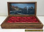 Small Vintage Antique Wooden Wood box With Oil Painting Scotty Dogs for Sale