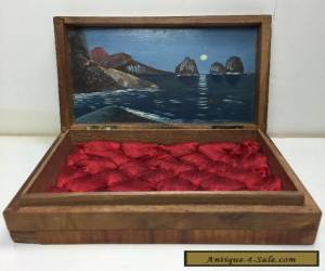 Item Small Vintage Antique Wooden Wood box With Oil Painting Scotty Dogs for Sale