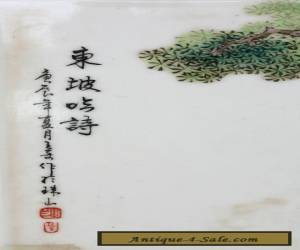Item Very Beautiful Antique 1880 Hand Painted Chinese Porcelain Plaque Signed Dated for Sale