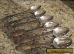 (7) FANEUIL OR QUEEN ANN TIFFANY & CO. STERLING SILVER TEASPOONS No Monogram for Sale