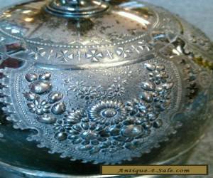 Item Antique Vintage Meriden B Company Silverplate Butter Dish for Sale