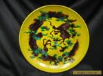  Chinese Ming Dynasty Imperial Yellow Dragon Plate with Unusual Mark  for Sale