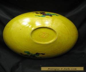Item  Chinese Ming Dynasty Imperial Yellow Dragon Plate with Unusual Mark  for Sale