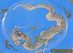 Antique Dramatic Japanese Hand Painted Dragon Plate Circa Early 1900s for Sale