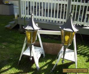 Item  Pair Vintage Gothic(?) Outdoor Lights with hinged tops for Sale