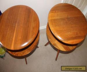 Item 2 BISSMAN Vtg 1950's SIDE TABLES Mid-Century Danish Modern Walnut Wood Furniture for Sale