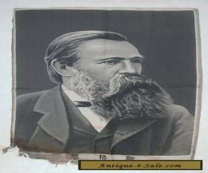Item 19c ANTIQUE CHINESE SILK EMBROIDERY OF FRIEDRICH ENGELS "AS IS" for Sale
