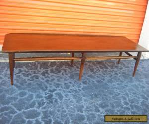 Item Mid Century Modern Vintage Bassett Surfboard Walnut Coffee Table for Sale